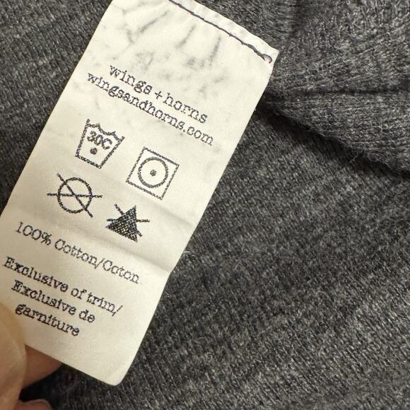 Wings And Horns Gray Large Short Sleeve Shirt Made In Canada! Immaculate G - Picture 2 of 7